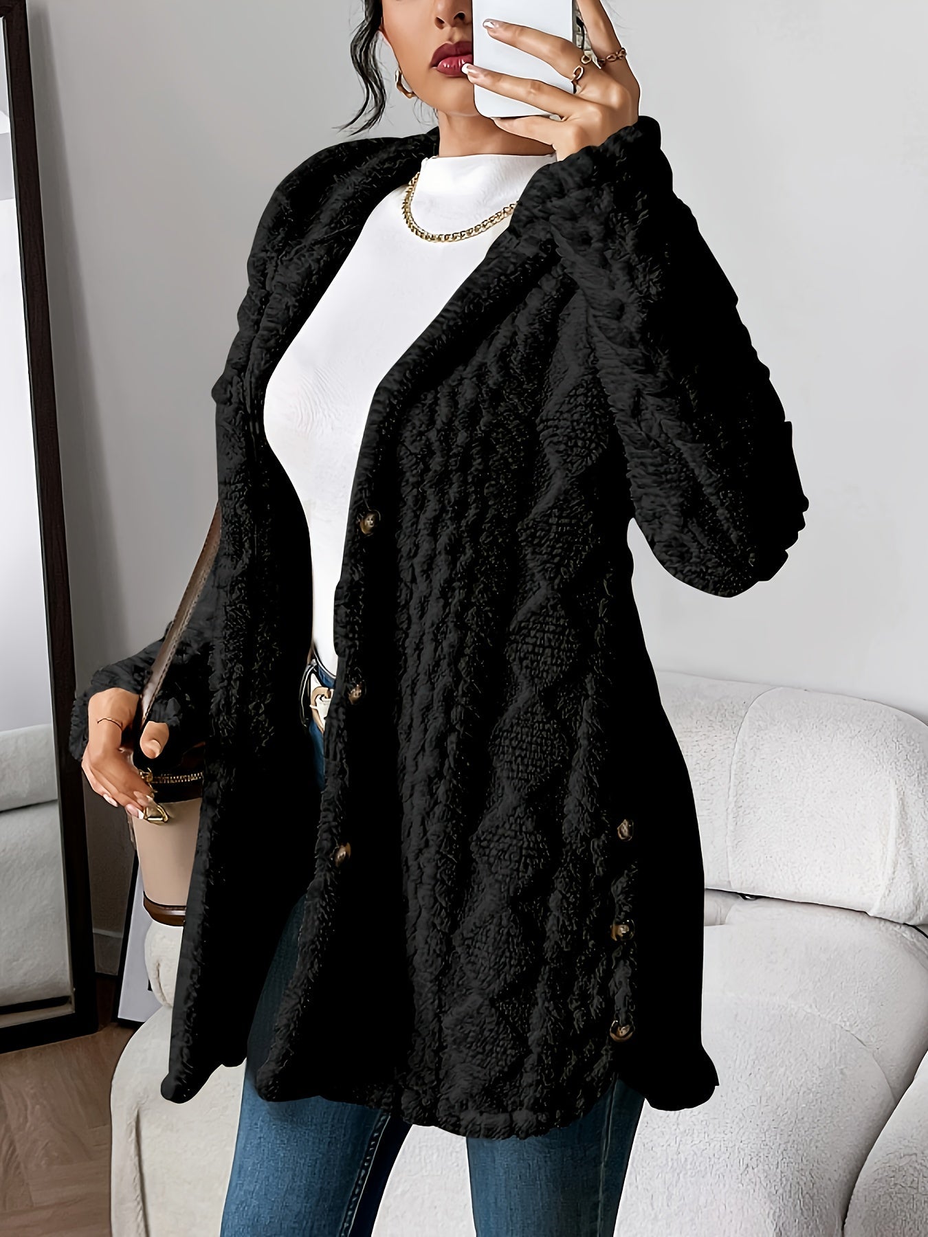Soof | Plush Hooded Cardigan