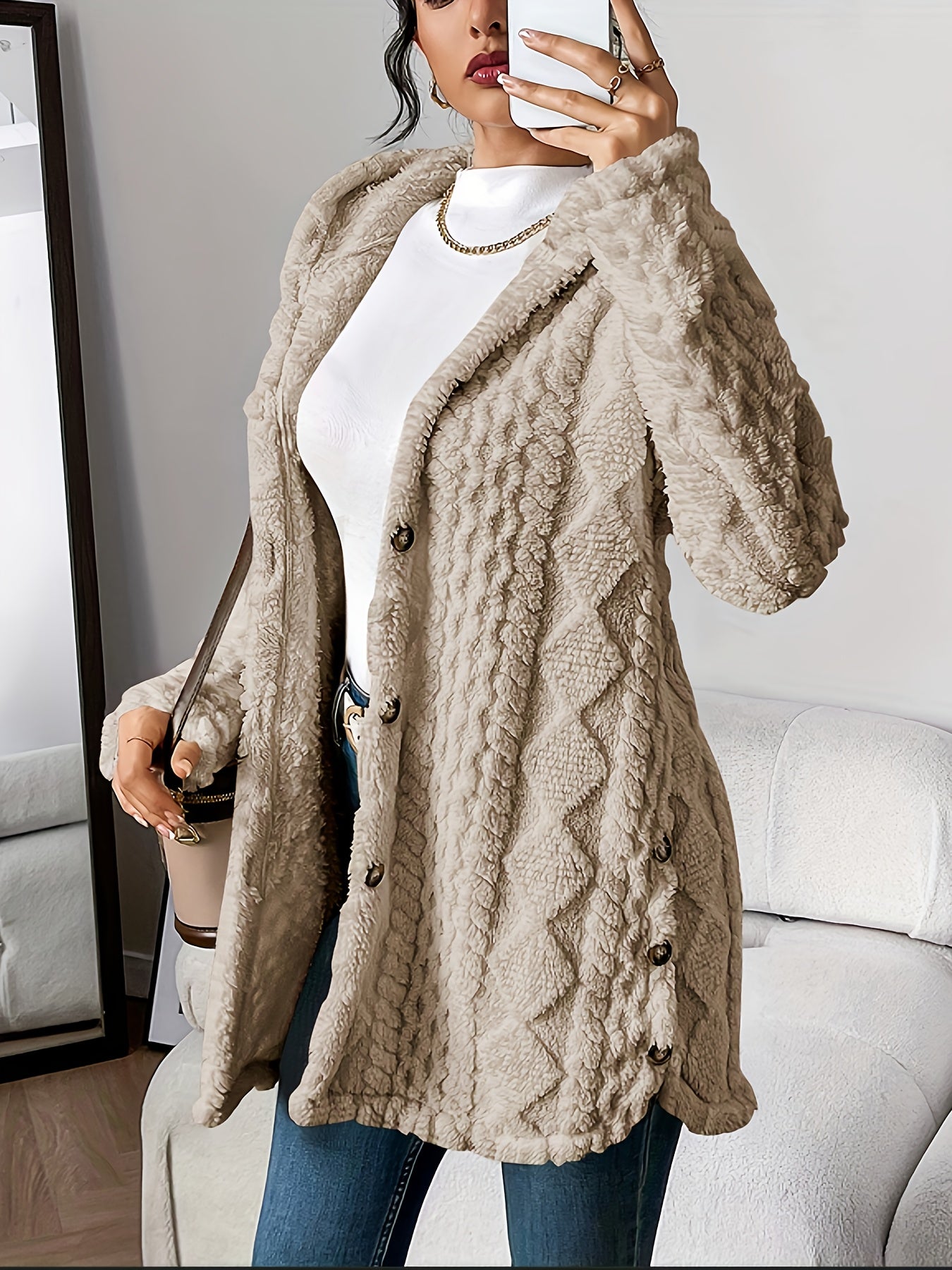 Soof | Plush Hooded Cardigan