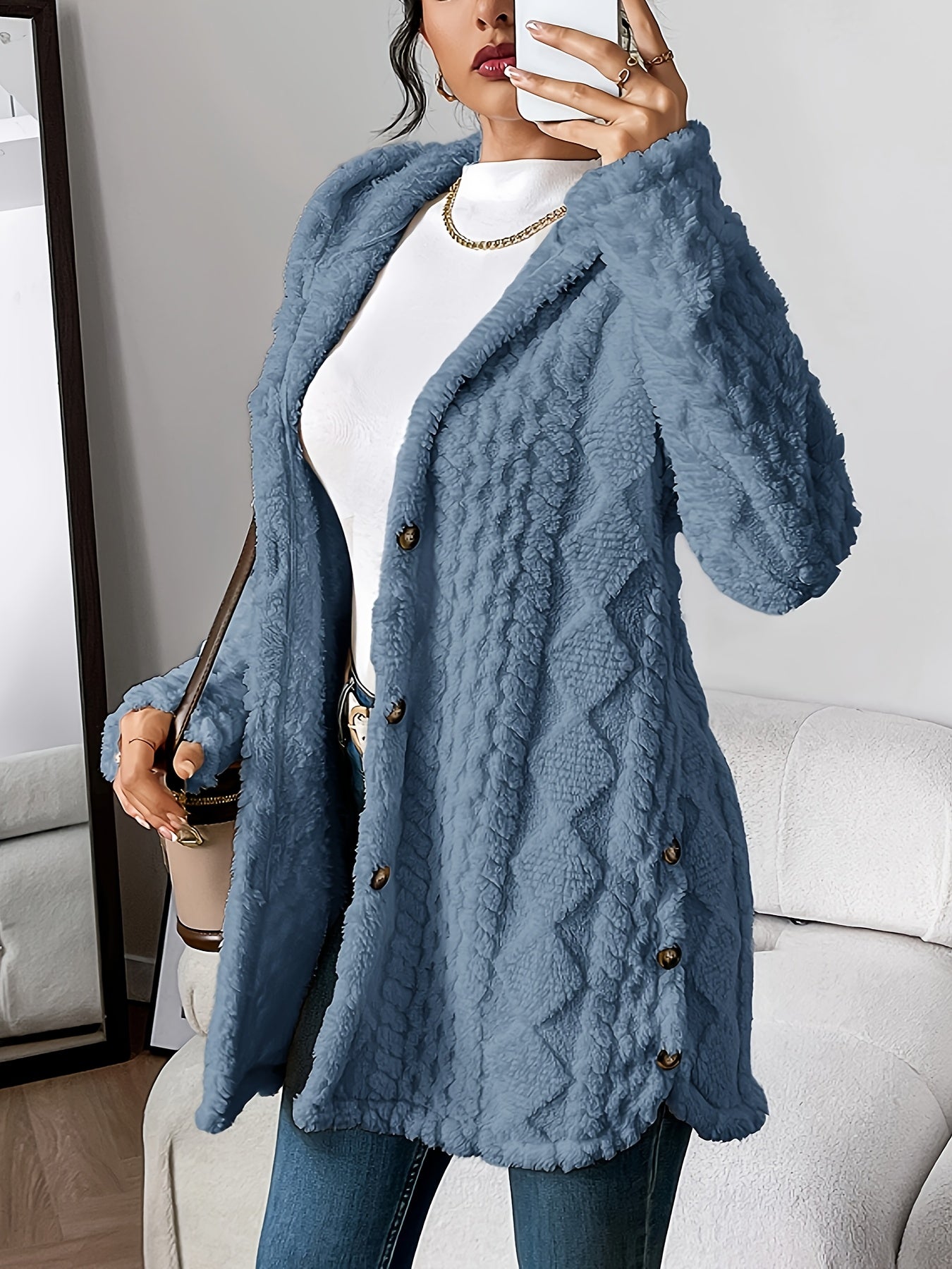 Soof | Plush Hooded Cardigan
