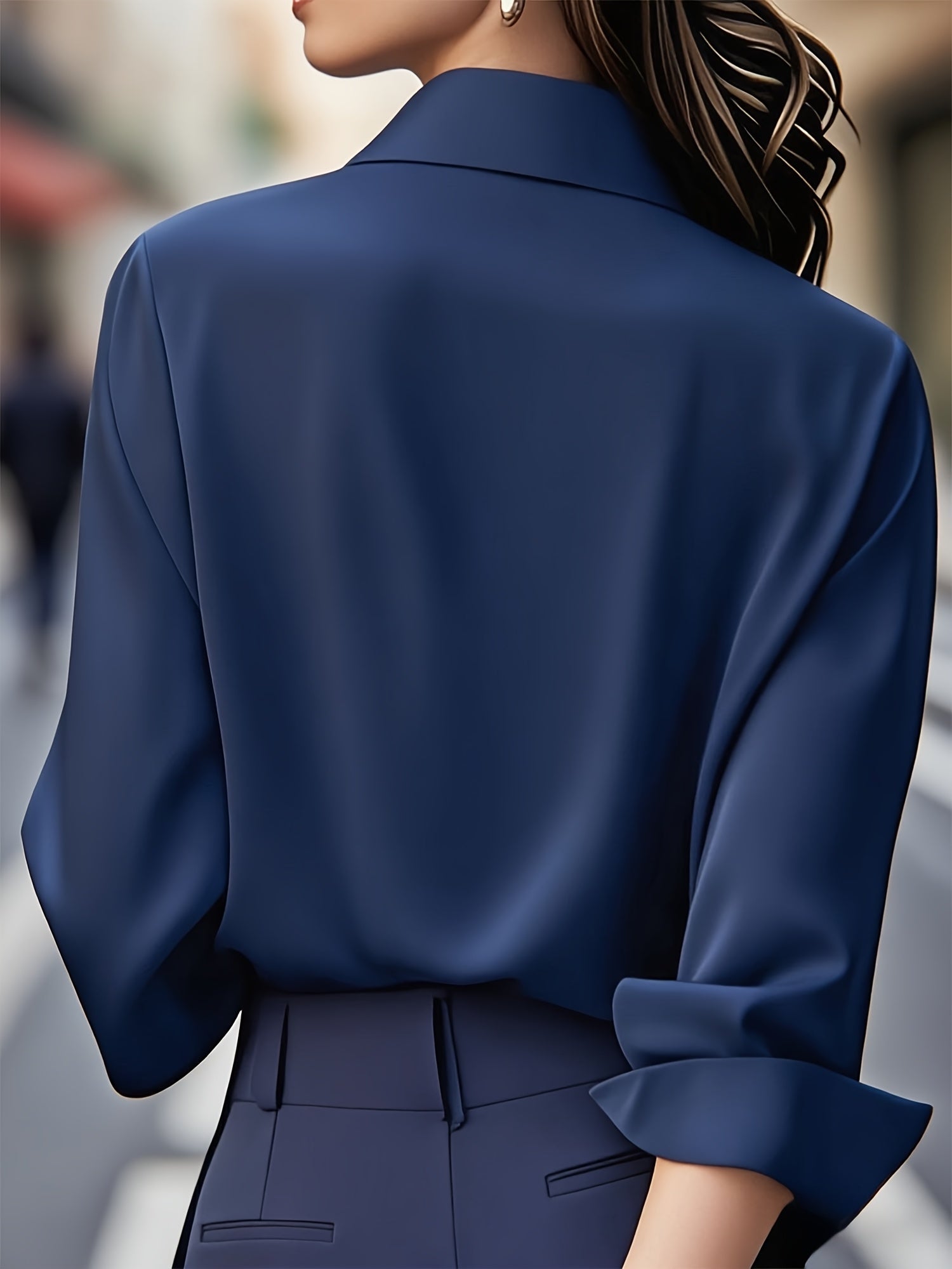 Ellen | Stylish Long-sleeved Blouse With Button Placket