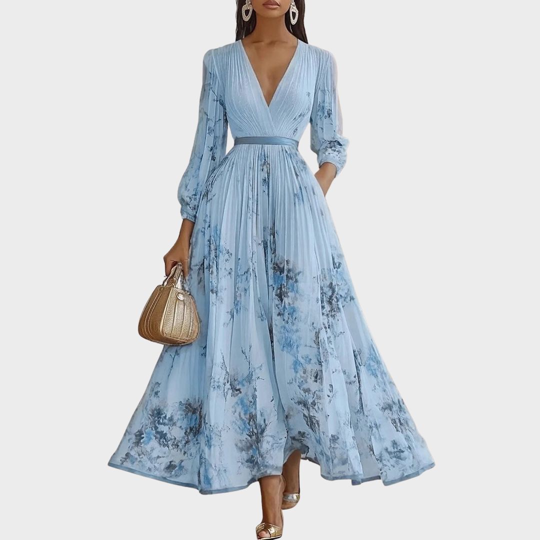 Milano | Elegant Pleated Maxi Dress