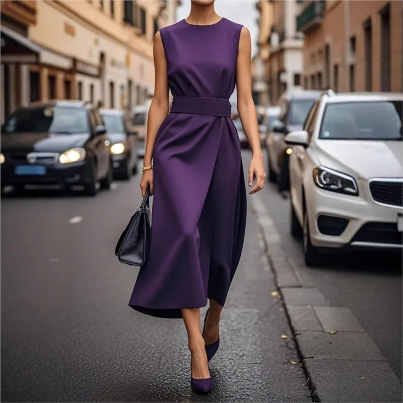 Ryve | Elegant Round Neck Dress