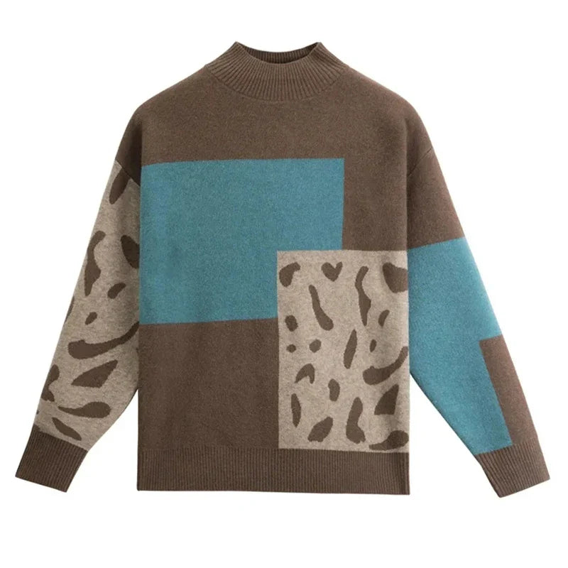 Teresina H. | Comfortable High Collar Sweater