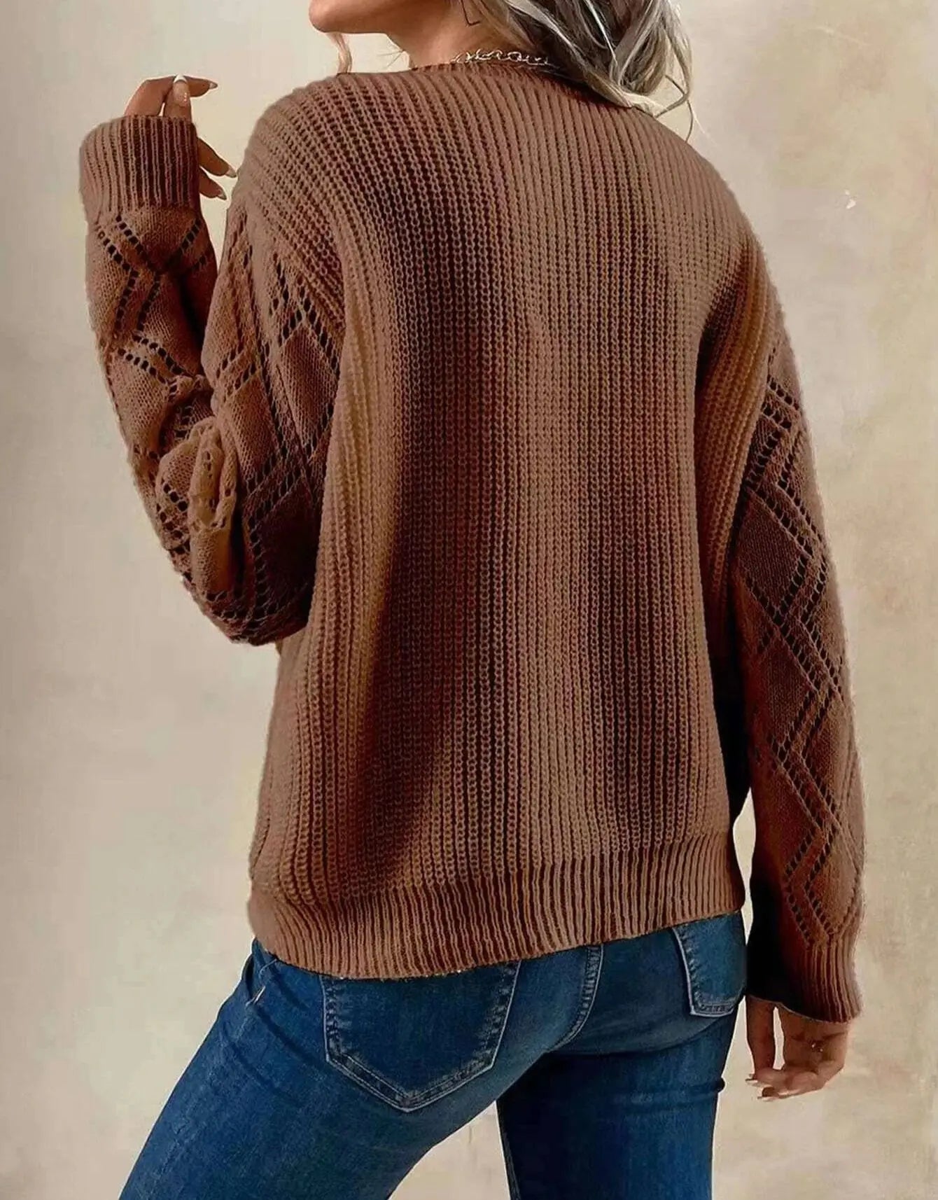 Marley | Solid V Neck Knitted Sweate