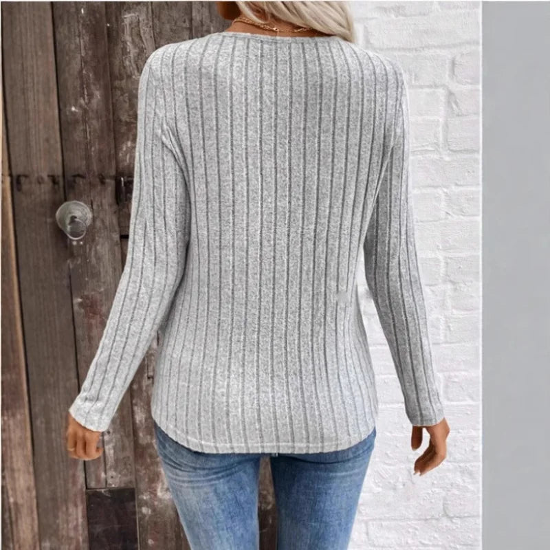 Casper | Elegant Sunken Stripe Sweater