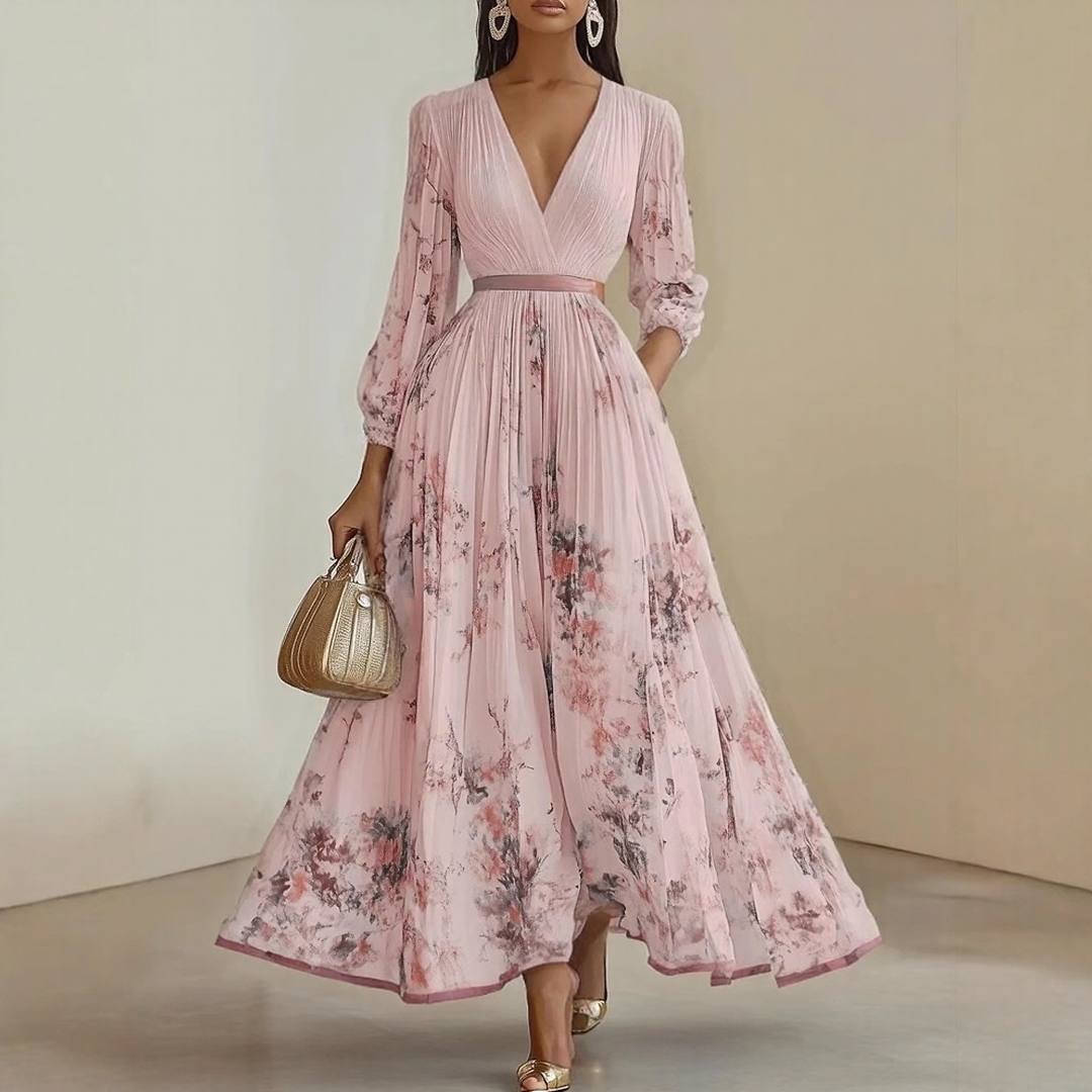 Milano | Elegant Pleated Maxi Dress