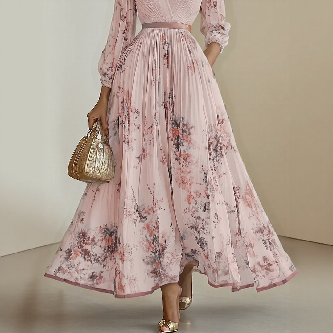 Milano | Elegant Pleated Maxi Dress