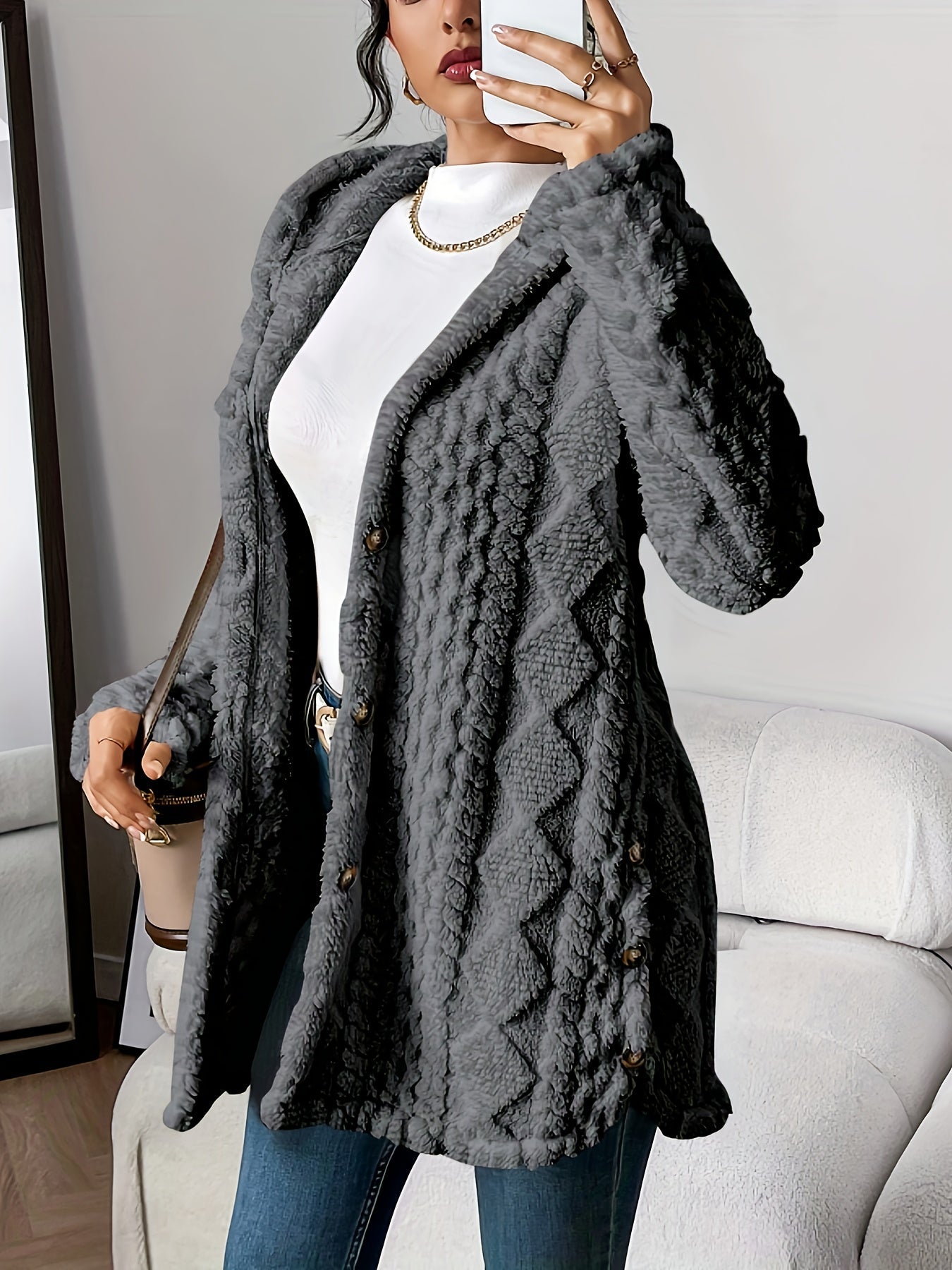 Soof | Plush Hooded Cardigan
